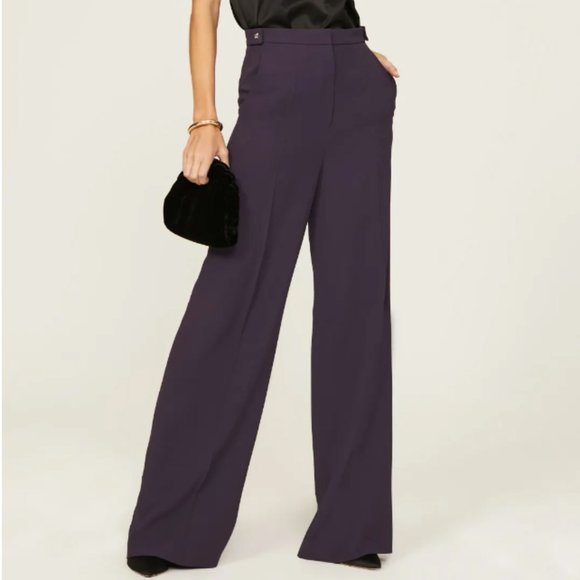 Hugo Boss Pants - BOSS Tacilana Wide Leg Pants in purple size 4